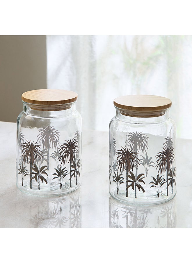 Home Box Sahra 2-Piece Glass Jar Set - Image 1
